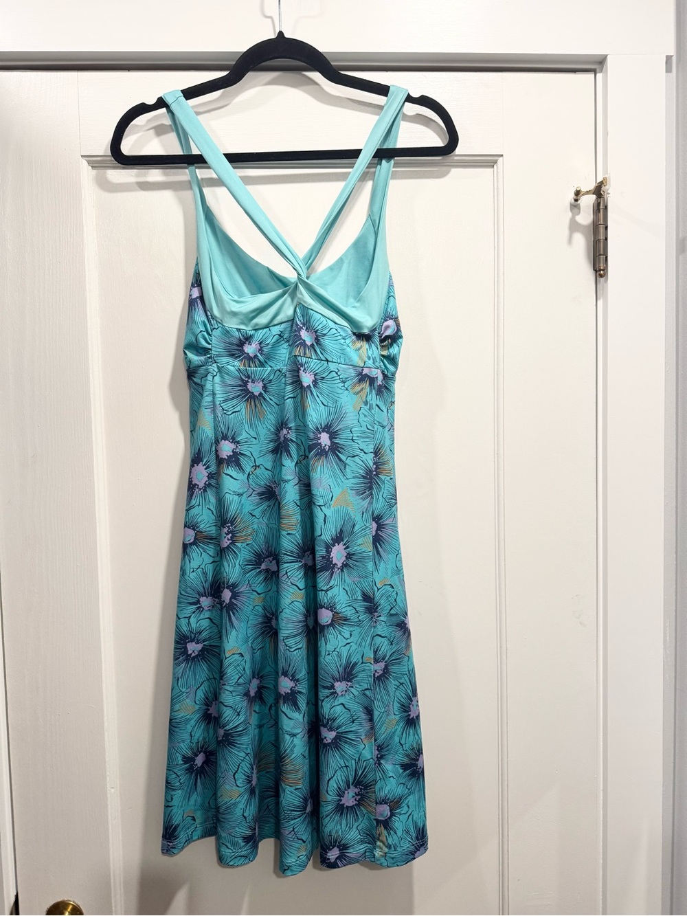 Patagonia Morning Glory Athletic Dress M Floral Blue Sporty Outdoor Hiking - Picture 6 of 9